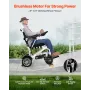 Electric Wheelchair for Adults, 136kg Capacity, Foldable & Lightweight Motorized Wheelchair, 21km Long Travel Range, All-Terrain