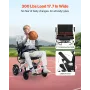 Electric Wheelchair for Adults, 136kg Capacity, Foldable & Lightweight Motorized Wheelchair, 21km Long Travel Range, All-Terrain