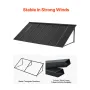 Fixed Metal Awning 80 x 36 in, Window Awning Door Canopy, Stable Triangle Steel Frame Exterior Awnings Rain, and Snow Sunlight P