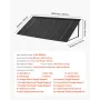 fast metalmarkise 80 x 36 tommer, vinduesmarkisedørkage, stabil
