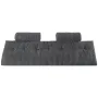 Headboard Pillow, King Size Wedge Headboard Pillow with 2 Side Pockets and 2 Headrests, Bed Wedge Pillow with Washable Flannel C