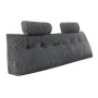 Headboard Pillow, King Size Wedge Headboard Pillow with 2 Side Pockets and 2 Headrests, Bed Wedge Pillow with Washable Flannel C