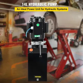 14L Car Lift Hydraulic Power Unit 60hz 1HP Hydraulic Pump Auto Repair Hydraulic Metal Reservoir for Hydraulic Pump Power Unit