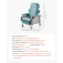 VEVOR Geri Chair Recliner, 4-Position Reclining Geri Chair, Trendelenburg Medical Recliner Chair with 4 Wheels, Soft Padded Seat