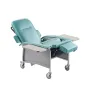 Geri Chair Recliner, 4-Position Reclining Geri Chair, Trendelenburg Medical Recliner Chair with 4 Wheels, Soft Padded Seat & 2 T