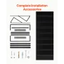 Fixed Metal Awning 104 x 36 in, Window Awning Door Canopy, Stable Triangle Steel Frame Awnings for Doors Exterior Rain, Snow & S