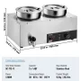 Kommerciel suppe varmere suppe station med 2*7,4 qt pot suppe
