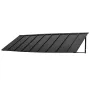 Fixed Metal Awning 104 x 36 in, Window Awning Door Canopy, Stable Triangle Steel Frame Awnings for Doors Exterior Rain, Snow & S