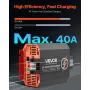 12V 40A DC to DC Battery Charger, 500W, On-Board Battery Charger for Lead-Acid, Lithium, AGM, GEL, and Flooded Batteries, Smart 