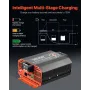 12V 40A DC to DC Battery Charger, 500W, On-Board Battery Charger for Lead-Acid, Lithium, AGM, GEL, and Flooded Batteries, Smart 