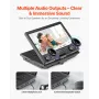 VEVOR Portable DVD Player, 9 inch HD Swivel Display Screen, 4 Hours Built-in Rechargeable Battery, Dual Speakers, Support Sync T