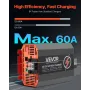 VEVOR 12V 60A DC to DC Battery Charger, 750W, On-Board Battery Charger for Lead-Acid, Lithium, AGM, GEL, and Flooded Batteries, 