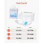 VEVOR Adult Briefs with Tabs, Super Absorbent Incontinence Briefs for Men and Women, Disposable Adult Diapers with Leakproof 3D 