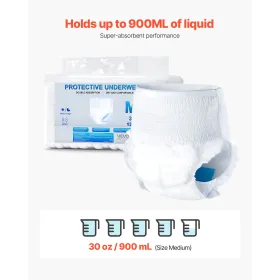 VEVOR Adult Incontinence Underwear, High Absorbent Protective Underwear for Men & Women, Disposable Adult Pull-ups Diapers with 