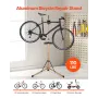 VEVOR Bike Repair Stand, Max. 110 lb Heavy-duty Bicycle Work Stand with 40.3-59.4 in Adjustable Height & Large Tool Tray, Foldab