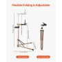 VEVOR Bike Repair Stand, Max. 110 lb Heavy-duty Bicycle Work Stand with 40.3-59.4 in Adjustable Height & Large Tool Tray, Foldab