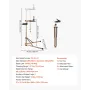 VEVOR Bike Repair Stand, Max. 110 lb kraftigt cykelstativ med 40,3-59,4 i justerbar højde og stor værktøjsbakke, foldbar