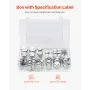 72 PCS ORFS Hydraulic Fittings, O Ring Face Seal Fitting Kit, Hydraulic Hose Tube and Pipe Fittings, Cap and Plug Set for Hydrau