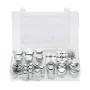 VEVOR 72 STK ORFS Hydraulikfittings, O Ring Face Seal Fitting Kit, Hydraulikslange Rør- og rørfittings, hætte og propsæt til