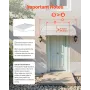 Aluminum Awning 40 x 42 in, Durable Window Awning Door Canopy, Lightweight and Stable Aluminum Exterior Awnings Rain Snow Sunlig