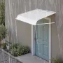Aluminum Awning 40 x 42 in, Durable Window Awning Door Canopy, Lightweight and Stable Aluminum Exterior Awnings Rain Snow Sunlig