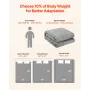 vægtet tæppe, 25 lbs, 60 x 80 i Queen Size, kølende åndbart