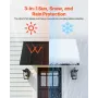 Fixed Metal Awning 56 x 24 in, Window Awning Door Canopy, Stable Triangle Steel Frame Awnings for Doors Exterior Rain, and Snow 