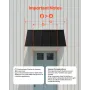faste metalmarkise 56 x 24 tommer, vinduesmarkise-dørkaleche