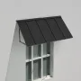 Fixed Metal Awning 56 x 24 in, Window Awning Door Canopy, Stable Triangle Steel Frame Awnings for Doors Exterior Rain, and Snow 