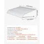 Aluminum Awning 48 x 42 in, Durable Window Awning Door Canopy, Lightweight and Stable Aluminum Exterior Awnings Rain Snow Sunlig