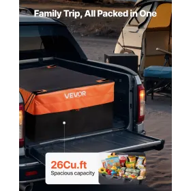 VEVOR Truck Bed Cargo Bag, Vandtæt 840D PVC, 51,18 x 40,16 x 21,85 in (26 Cu. ft), Heavy Duty Cargo Bag til Lastbil Bed med Bu