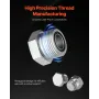 64 PCS BSPP Hydraulic Fittings, Hydraulic Cap and Plug Kit with Precision Threading, Galvanized Steel Heavy Duty Hydraulic Fitti
