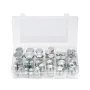 64 PCS BSPP Hydraulic Fittings, Hydraulic Cap and Plug Kit with Precision Threading, Galvanized Steel Heavy Duty Hydraulic Fitti