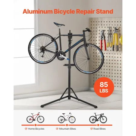VEVOR Bike Repair Stand, 85 lb Heavy duty cykelarbejdsstander med 40,7-64,1 i justerbar højde og magnetisk værktøjsbakke,