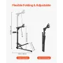 VEVOR Bike Repair Stand, 85 lb Heavy-duty Bicycle Work Stand with 40.7-64.1 in Adjustable Height & Magnetic Tool Tray, Foldable 
