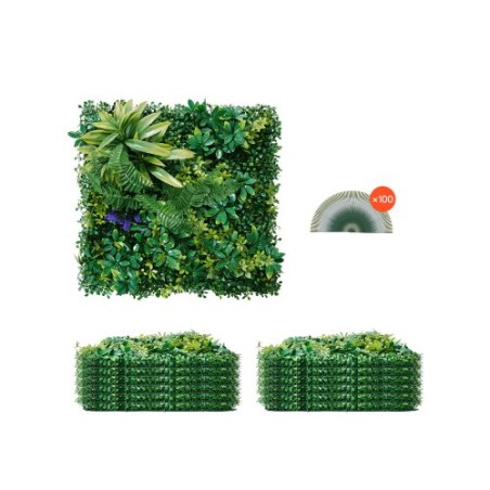 Artificial Grass Wall Panels 12 PCS 20 x 20 inch 3D Greenery for Decor