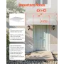 Aluminum Awning 60 x 42 in, Durable Window Awning Door Canopy, Lightweight and Stable Aluminum Awnings for Doors Exterior Rain S