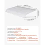 Aluminum Awning 60 x 42 in, Durable Window Awning Door Canopy, Lightweight and Stable Aluminum Awnings for Doors Exterior Rain S