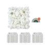 3D Flower Wall Panel 24 PCS 15 x 15 inch Artificial Floral Background for Wedding