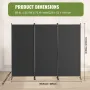 VEVOR Room Divider, 3 Panel Room Dividers and Folding Privacy Screens, Fabric Partition Room Dividers for Office, Bedroom, Dinin