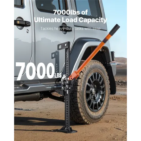 VEVOR Farm Jack, 107,5 cm Utility High Lift Farm Jack, 3,18 tons kapacitet Ratcheting Off Road Utility Jacks, Heavy-Duty Lift