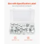 72 PCS JIC Hydraulic Fittings, Heavy Duty Master Industrial Hydraulic Cap and Plug, Hose Tube and Pipe Fitting Kit Cap and Plug 