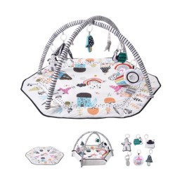 Baby Play Gym Mat Tummy Time Activity Mat med 6 Sensory Toy 41.7 "X 41.7"