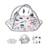 Baby Play Gym Mat Tummy Time Activity Mat with 6 Sensory Toy 41.7" x 41.7"