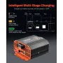 12V 20A DC to DC Battery Charger, 250W, On-Board Battery Charger for Lead-Acid, Lithium, AGM, GEL, and Flooded Batteries, Smart 