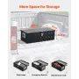 Heavy Duty Aluminum Truck Bed Tool Box, Stripes Plated Tool Box with Side Handle and Lock Keys, Storage Toolbox Chest Organizer 