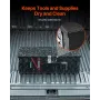 Heavy Duty Aluminum Truck Bed Værktøjskasse, Stripes Plated