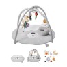 Baby Play Gym Mat Tummy Time Activity Mat with 5 Sensory Toy 39.1" x 32.7"