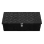 Heavy Duty Aluminum Truck Bed Tool Box, Stripes Plated Tool Box with Side Handle and Lock Keys, Storage Toolbox Chest Organizer 