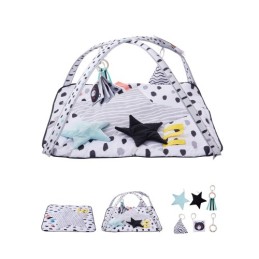 Baby Play Gym Mat Tummy Time Activity Mat med 6 sensoriske legetøj 34.4 "X 34.4"